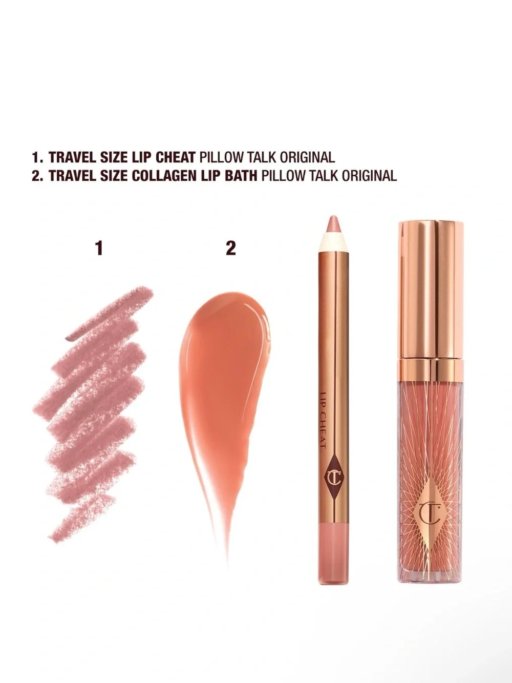 🌸 CHARLOTTE TILBURY Mini Pillow Talk Glossy Lip Duos - ORIGINAL